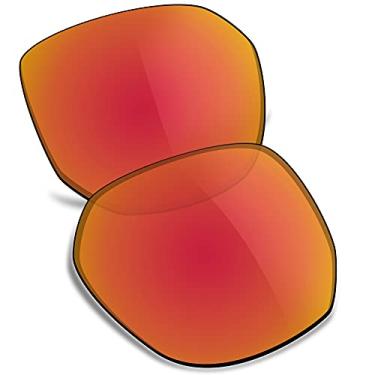 Imagem de TRUSHELL Lentes de reposição polarizadas para óculos de sol Oakley Latch Beta OO9436 Vermelho fogo - Polarizadas