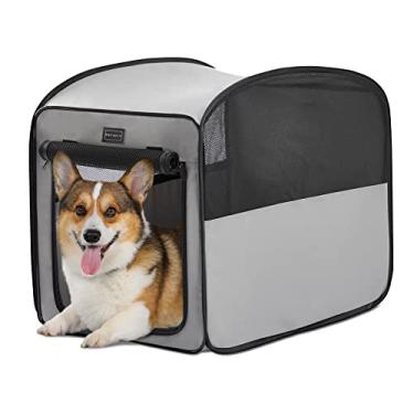 Imagem de Petsfit Caixa dobrável dobrável para cães pequenos e médios, gaiola impermeável para gatos, suporte de canil macio para viagens