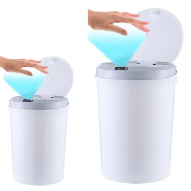 Imagem de Lixeira 12 Litros Automática Com Sensor Banheiro Cozinha 2 Un