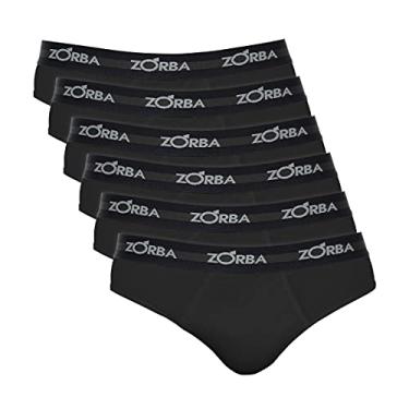 Imagem de Kit 6 Cuecas Zorba Slip Max Algodão 764 Preto - XG