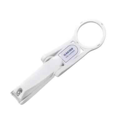 Imagem de MERIGLARE Cortador de unhas com lupa, cortador de unhas, aparador de unhas para crianças, homens e mulheres, manicure e pedicure, branco