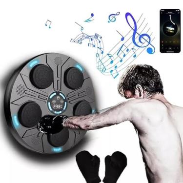 Imagem de Máquina De Boxe Musical Com Luvas Eletrônico Inteligente Original Premium