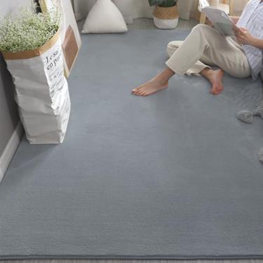 Imagem de Tapete de sala de estar de tamanho grande, macio, amigável, quarto, cinza, cabeceira, decoração branca, casa, cinza claro, 60x120cm, 23,6x47in