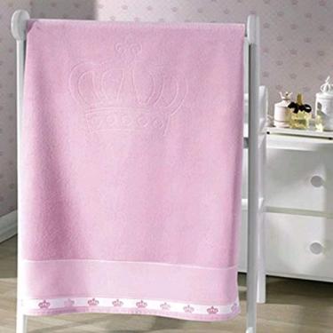 Imagem de Toalha De Banho Infantil Dohler -Baby Classic p/Bordar Rosa