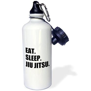 Imagem de 3dRose Garrafa de água esportiva Eat Sleep Jiu Jitsu-Japanese Martial Art-Ju Jutsu Jujutsu Jujitsu, 600 ml, multicolorida