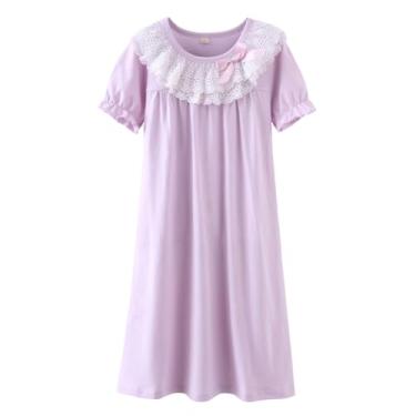 Imagem de BANGSAUR Vestido de princesa para meninas Cindy Lou Who fantasia avó senhora vestido infantil natal pacote com 2 vestido de dormir 3-15 anos, Senhora rosa + skyway, manga curta, 6-7 Anos