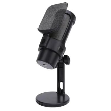 Imagem de Microfone para Jogos, Microfone USB PC para Vídeos de Podcasts, Streaming, Microfone Condensador Com Mudo Rápido, Chave de Ganho Giratório de Montagem Antichoque, Iluminação
