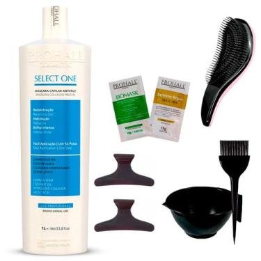 Imagem de Select One Prohall 1L + 2Sachês/Cumbuca/2Presilhas/Escova