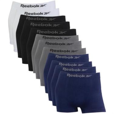Imagem de Kit 12 Cueca Boxer Reebok Masculina Classic Premium Elastano, 2branco,