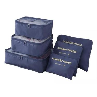 Imagem de Conjunto De Sacos Necessaire Organizadores 6 Peças Para Malas E Viagen
