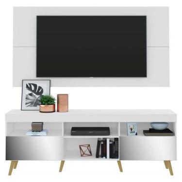 Imagem de Rack com Painel e Suporte TV 65" Retrô com Espelho Flórida Multimóveis