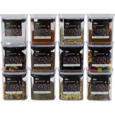 Imagem de Kit 12 Pote Hermético Organizador 150ml Porta Mantimentos e Temperos C