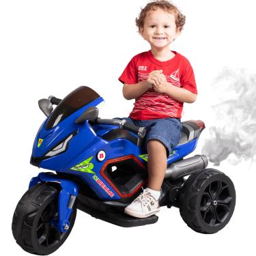 Imagem de Moto Eletrica Infantil Biemme Sport Racing LED Fumaça 6V Boy