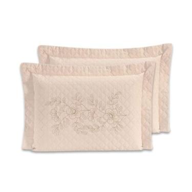 Imagem de Kit 2 Porta Travesseiros Bordado 70cm x 50cm Matelado - RAFALORO, Palh