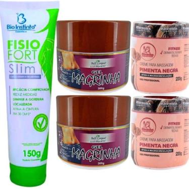 Imagem de Kit Creme Para Massagem/ Celulite Estrias Gordura Localizada - Bio Ins