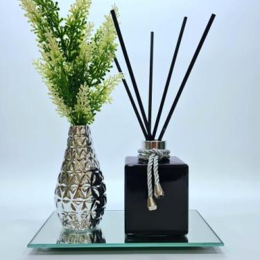 Imagem de Kit Sala Difusor Aromatizador De Ambiente Vasinho Espelhado - R&A, Cub