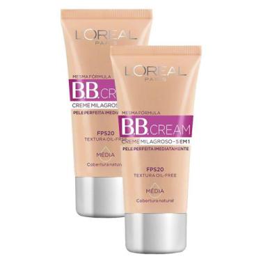 Imagem de Kit 2 Base BB Cream L'Oréal Paris Dermo Expertise Cor Média FPS 20 30m