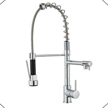 Imagem de Torneira Gourmet Duo Monocomando Ducha Extensível 50Cm - Albha, Cromad