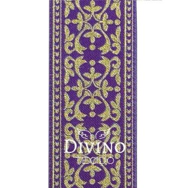 Imagem de Fita Galão Litúrgico 1 m x 5,0 cm larg des 97137 - Roxo - Najar