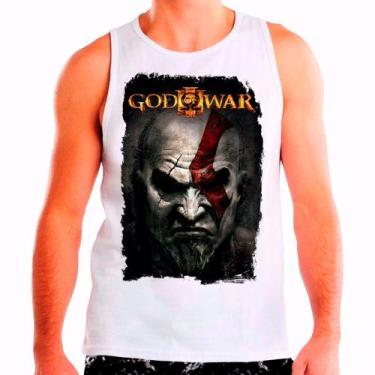 Imagem de Regata Masculina Branca Kratos God of War 03 - DESIGN CAMISETAS, Branc
