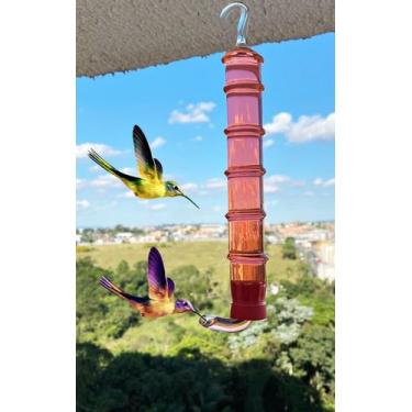 Imagem de Bebedouro de Vidro Modelo Argola Para Beija Flor Pássaros - Dal acessó