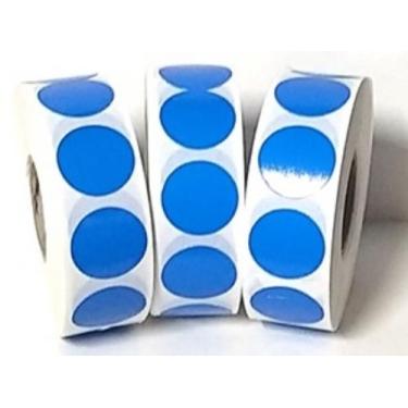Imagem de Etiqueta de Bolinha - Couche Adesiva - QRCODETIQUETAS LTDA, Azul