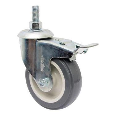 Imagem de Rodizio Girat. Rosca C/ Freio 4pol. R412 Bp Pvc Anti Risco 65kg Por Ro