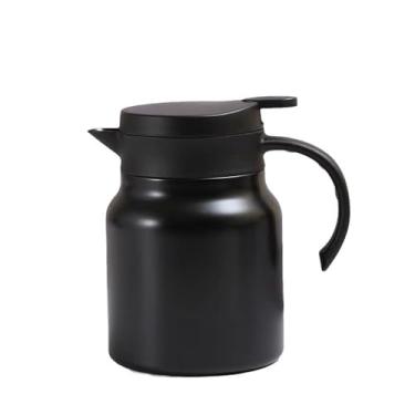 Imagem de Garrafa térmica de aço inoxidável, garrafa de café com isolamento de parede dupla, dispensador de água, café e jarra de bebidas, mantém as bebidas frias ou quentes por horas (preta, 963 g)