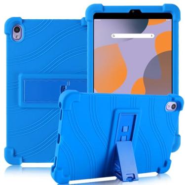 Imagem de ATOOZ Capa para Walmart Onn 2024 de 8 polegadas (modelo: 100135923), capa de silicone macio Onn 20.3 cm Gen 4 para tablet com suporte Onn Surf 20.3 cm Gen 4 (azul)