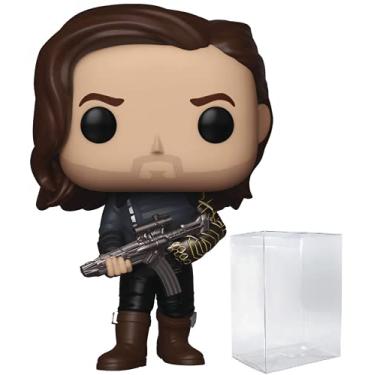 Imagem de Pop Marvel: Vingadores Guerra Infinita - Bucky Barnes (Soldado Invernal) Boneco de vinil Pop! Funko (incluído com capa protetora de caixa pop compatível), multicolorido, 9,5 cm