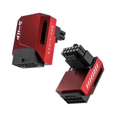 Imagem de EZDIY-FAB Adaptador PCIe 5.0 - 600 W 12 + 4 pinos, conector de alimentação GPU 12VHPWR de 16 pinos, ângulo reto de 90 graus - compatível com placas gráficas RTX 3090Ti, 4070Ti, 4080, 4090 - tipo STD,