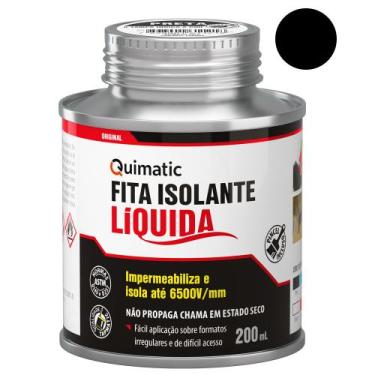 Imagem de Fita Isolante Líquida Impermeabiliza e Isola até 6500v 200ml Quimatic 