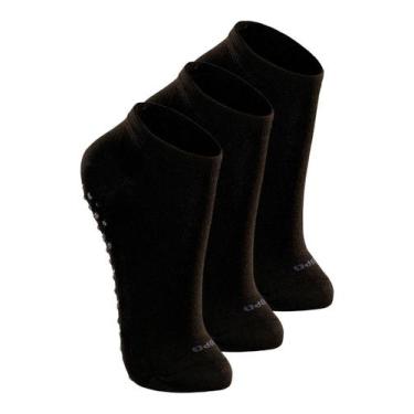 Imagem de Kit 3 Pares de Meias Infantil Antiderrapante Lupo 2911-003, Preto, 30-