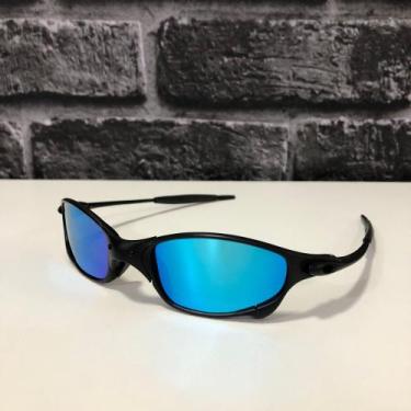 Imagem de Oculos De Sol Juliet Carbon Lente Azul BB X-Metal Polarizadas Pinado D