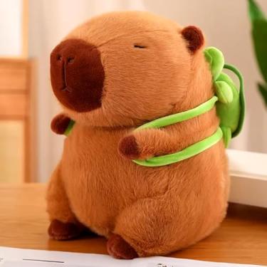 Imagem de Pelúcia de Capivara | Brinquedo de Pelúcia de Capivara | Brinquedo de Pelúcia Fofo de Capivara (Capivara com mochila - 23cm)