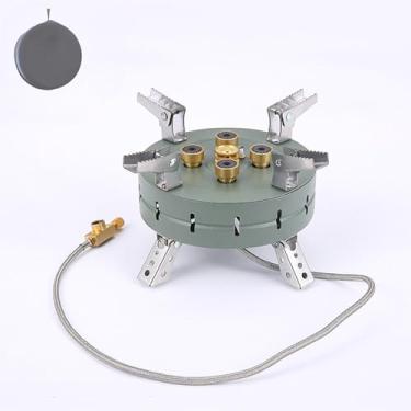 Imagem de 星姿 Fogão cassete portátil ao ar livre, fogão a gás telescópico dobrável de 1,09 kg à prova de vento, fogão de ignição eletrônica, adequado para acampamento, piquenique, ao ar livre