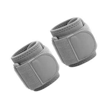 Imagem de Tachiuwa 2Pcs Sports Wrist Band Bracers Confortável Alta Elástica Wrist Braçadeira Suporte de Pulso para Ginásio Powerlifting Treino Musculação, Cinza