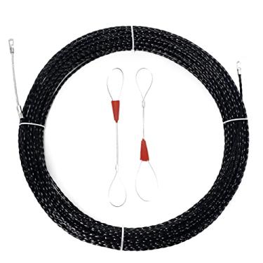 Imagem de VGongTech Kit de cabo extrator de cabo de fita de peixe de 30,5 m 4,3 mm 30M PET extrator de cabo elétrico através da parede guia de fio dispositivo rosqueador prendedor de cabo de peixe