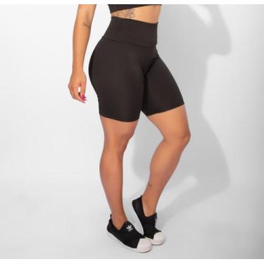 Imagem de Bermuda Fitness Ciclista Academia Feminina Lisa F7 NEW STYLE, Preto, P