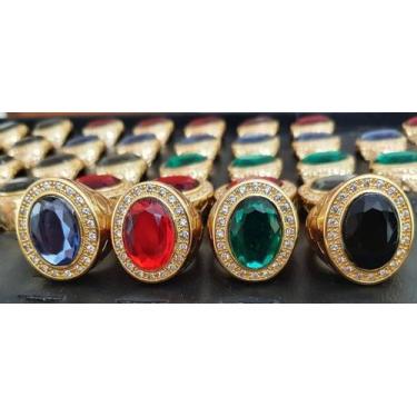 Imagem de Dedeira de pedras banhada a ouro 18k - Bpjoias 