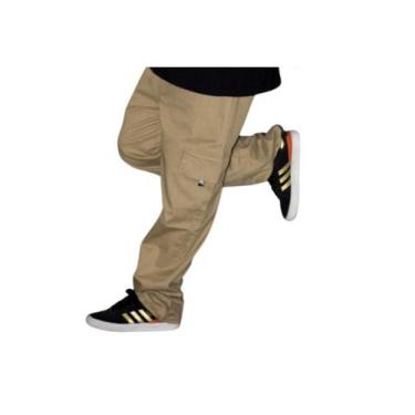 Imagem de Calça Cargo Larga Skate 5 Bolsos Tendencia Masculina Wide - Dekko Styl