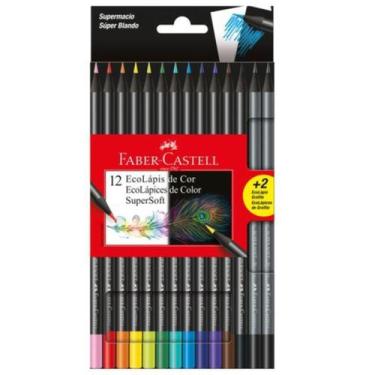 Imagem de Lapis de Cor c/12 cores Faber-Castell Supersoft - FABER CASTELL, 12 Ec