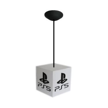 Imagem de Luminária Pendente de Teto Playstation 5 Branca Luminaria PS5 Gamer - 