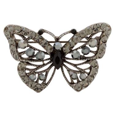 Imagem de Broche Strass Borboleta Black BRG0057 - Akasaki