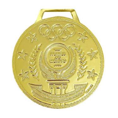Imagem de Medalhas esportivas honra ao mérito metalizada 50 mm grossa 06 pçs - C