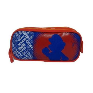 Imagem de Estojo Escolar Infantil Duplo Chenson CG32897 Super Mario, Vermelho