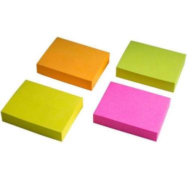 Imagem de Adesivos Bloco Post-it Lembrete Fichário Marcador Grande 76x127 Cores 