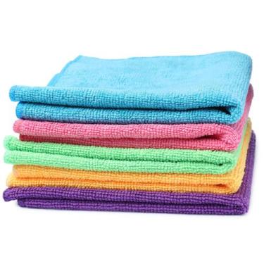 Imagem de Panos Limpa Vidro Flanela Magica Multiuso Kit 10 Peças - Pano a Pano