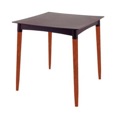 Imagem de Mesa Tramontina Diana 70x70 Cm Em Polipropileno Marrom Com Pernas De M