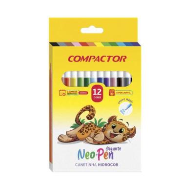 Imagem de Hidrocor Neo Pen Gigante Com 12 Cores Compactor